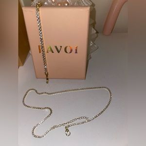 Bracelet and necklace 14k gold plated